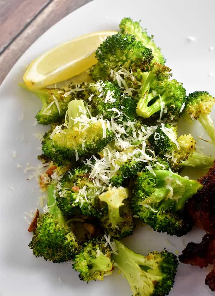 Easy Healthy Lemon Parmesan Roasted Broccoli Recipe | Nerd Chefs